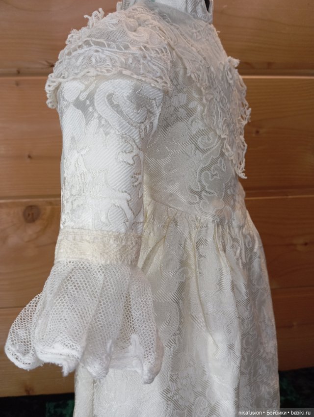 Платье на антикварную или винтажную куклу ростом 66-70 см (фото 5)