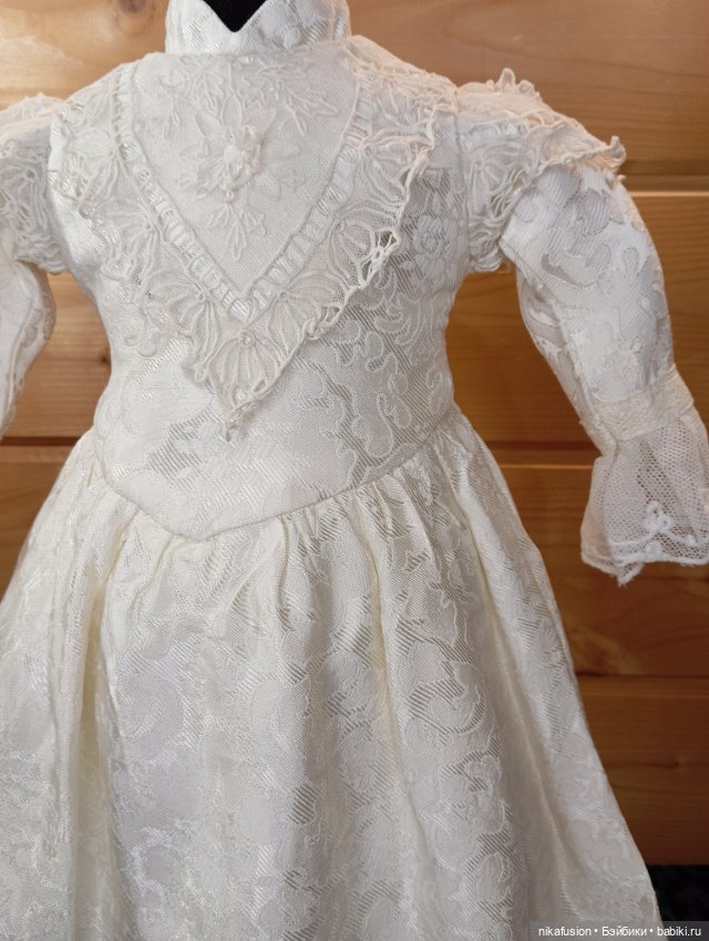 Платье на антикварную или винтажную куклу ростом 66-70 см (фото 3)