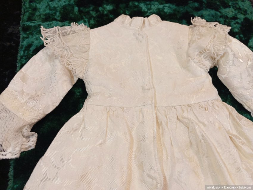 Платье на антикварную или винтажную куклу ростом 66-70 см (фото 10)
