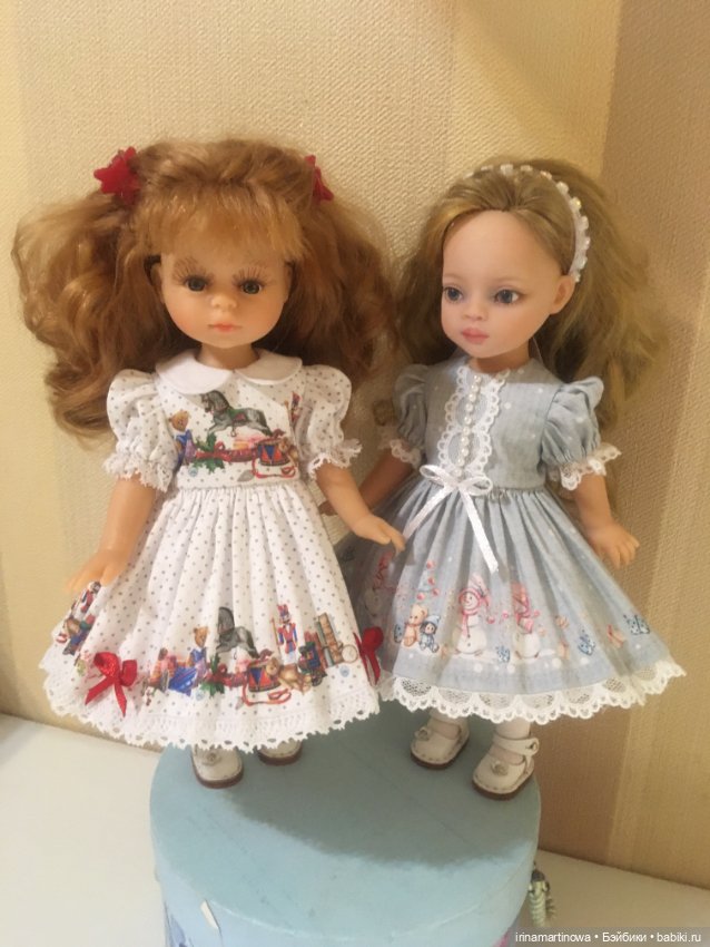 Paola Reina (21 см) платье со снеговиками (фото 10)