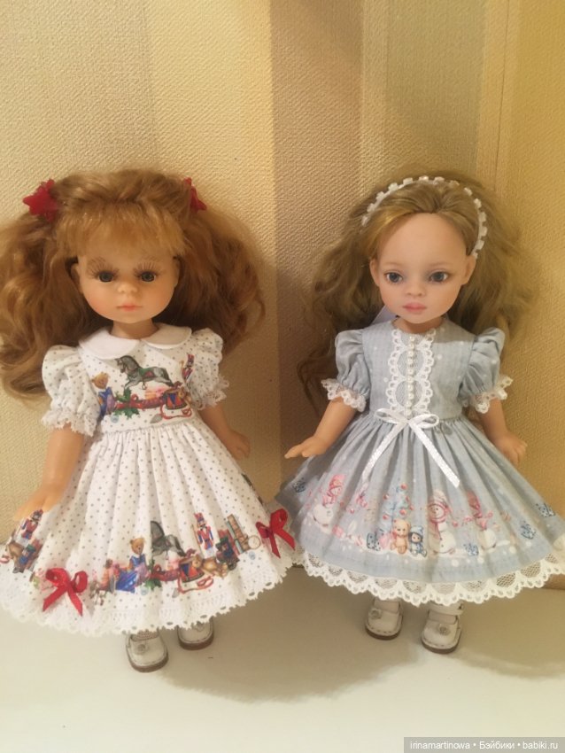Paola Reina (21 см) платье со снеговиками