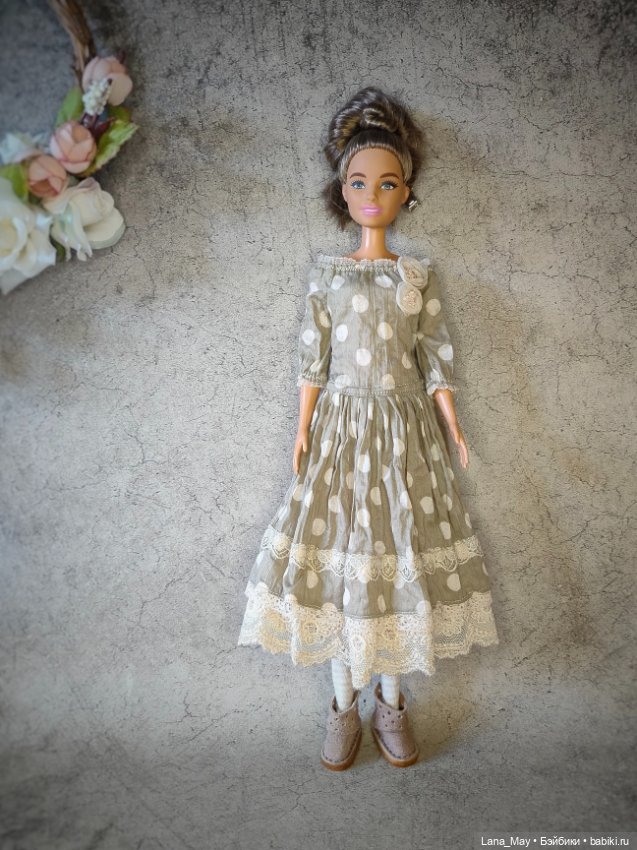 Платье для Птички "Оливковая нежность" (фото 7)