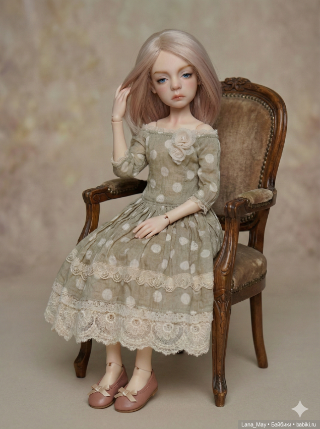 Платье для Птички "Оливковая нежность" (фото 5)