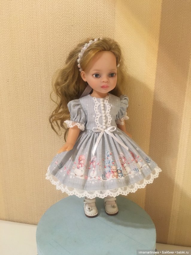 Paola Reina (21 см) платье со снеговиками (фото 9)