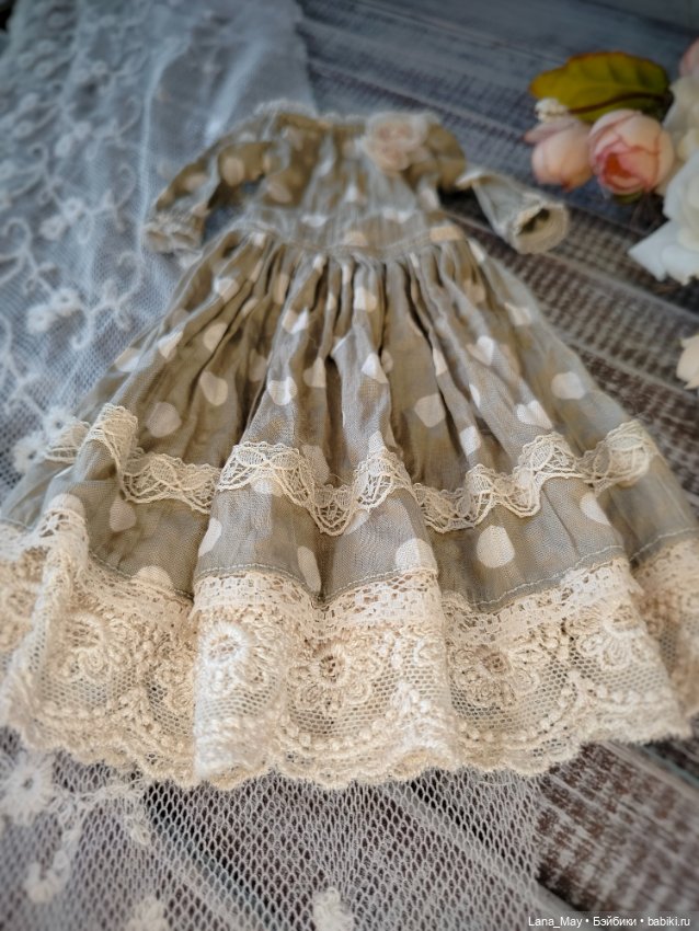 Платье для Птички "Оливковая нежность" (фото 2)