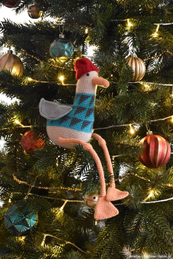 Интерьерное амигуруми чайка на заказ