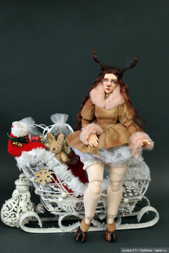 Авторская шарнирная кукла Олень (фото 6)