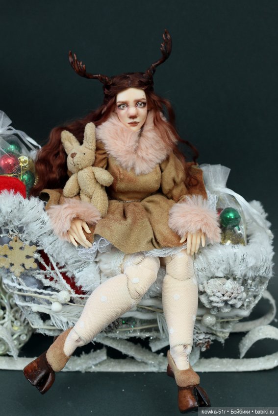 Авторская шарнирная кукла Олень (фото 2)
