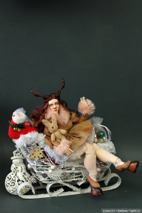 Авторская шарнирная кукла Олень (фото 5)