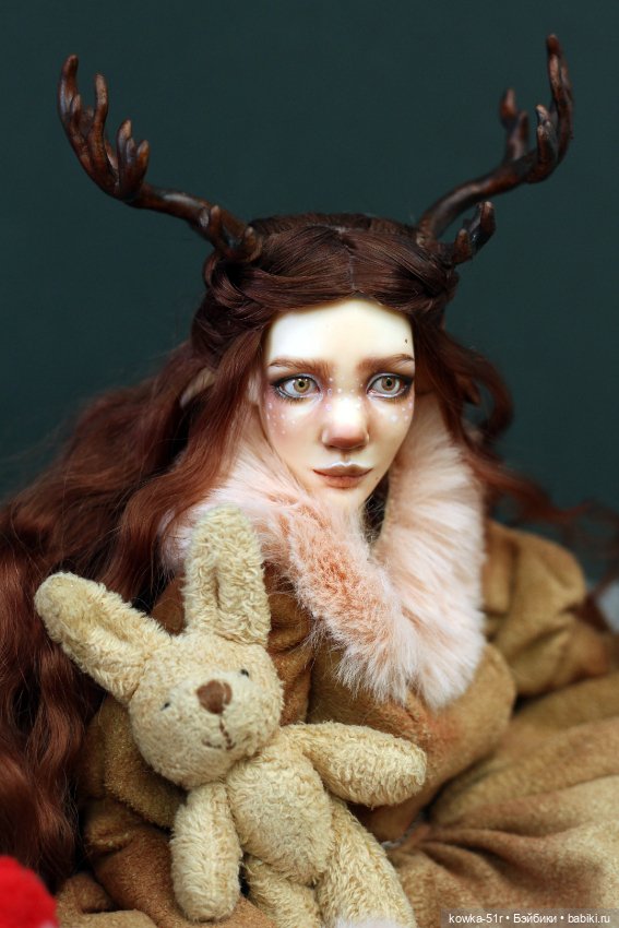 Авторская шарнирная кукла Олень (фото 3)