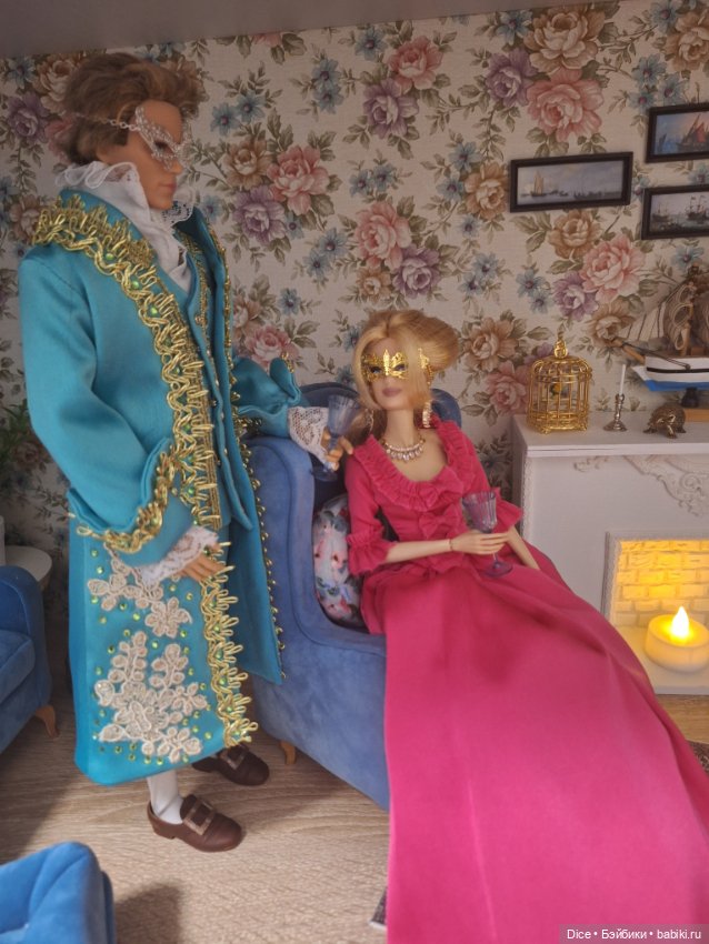 Карнавальная маска 1/6 — Украшения и очки для кукол (фото 5)