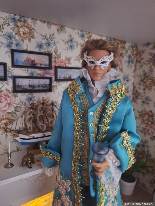 Карнавальная маска 1/6 — Украшения и очки для кукол (фото 4)