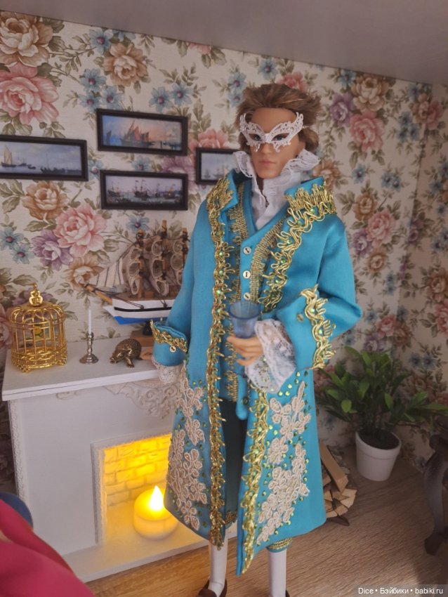 Карнавальная маска 1/6 — Украшения и очки для кукол (фото 3)