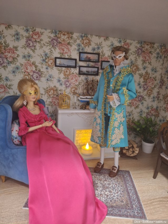 Карнавальная маска 1/6 — Украшения и очки для кукол (фото 2)