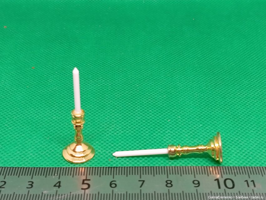 Подсвечники под золото — Миниатюра для кукол (фото 2)