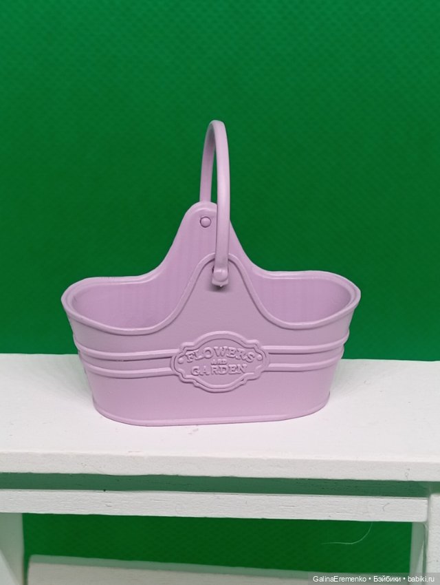 Корзина для цветов сиреневая