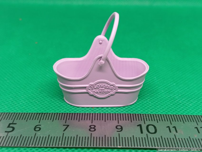 Корзина для цветов сиреневая (фото 3)