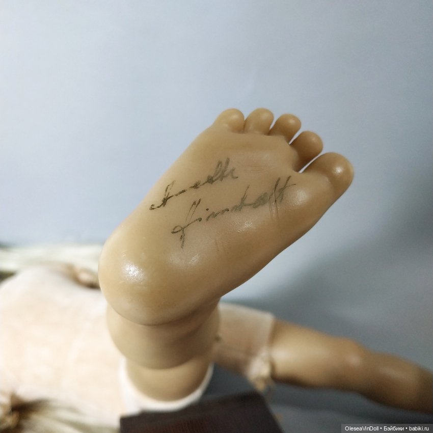 Annette Himstedt Lottchen Signed Doll 1999 – Подпись от руки на пятке (фото 7)
