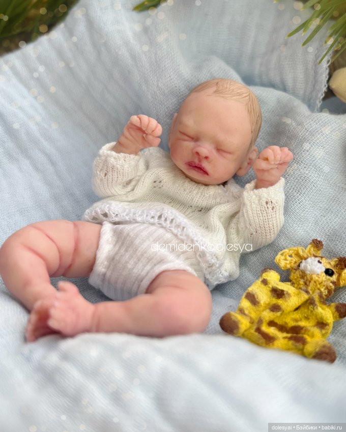 Миниатюрная авторская кукла младенец Алёша (фото 4)