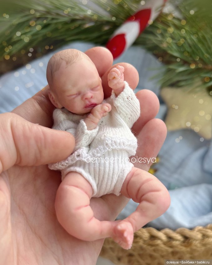 Миниатюрная авторская кукла младенец Алёша (фото 2)