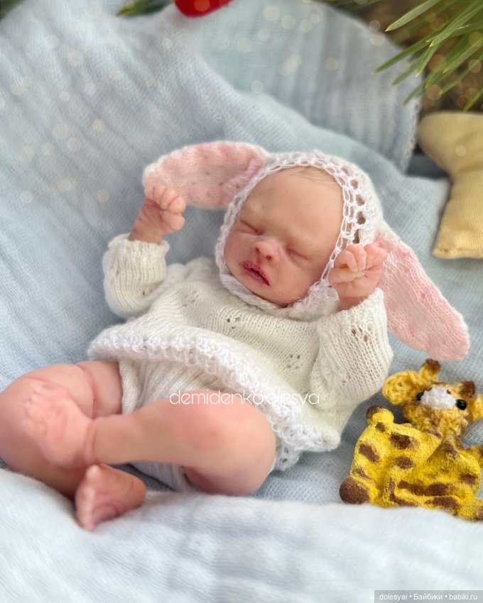 Миниатюрная авторская кукла младенец Алёша (фото 7)