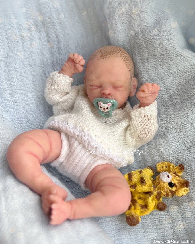 Миниатюрная авторская кукла младенец Алёша (фото 9)