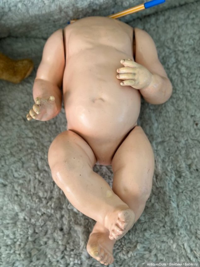 Антикварное немецкое композиционное туловище Baby
