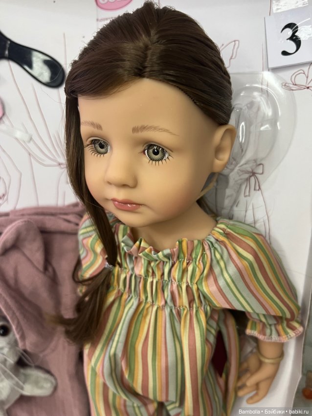 Куколка Гретта в тапочках с пледом и кошкой фирмы Готц (фото 4)