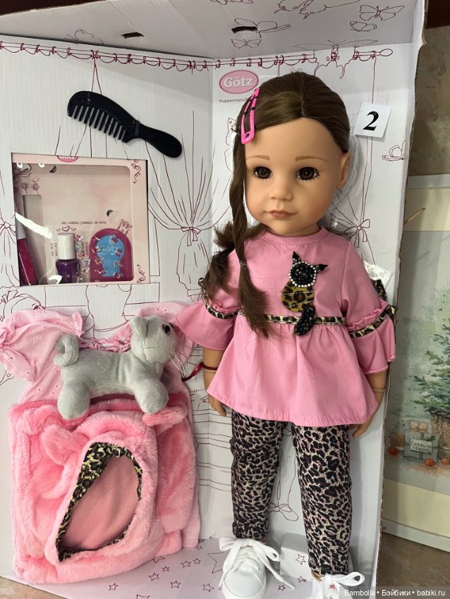Куколка Ханна с котенком фирмы Готц #2 (фото 8)
