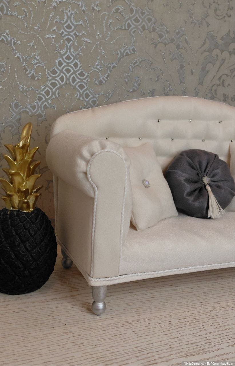 Мебель диван для Барби, Блайз и др 1:6 (фото 3)