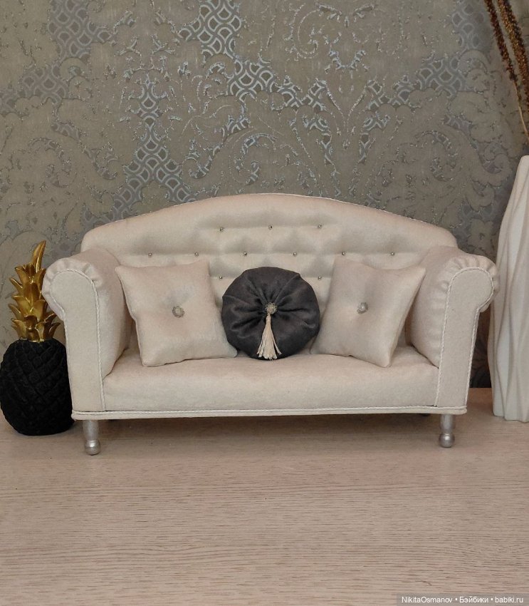 Мебель диван для Барби, Блайз и др 1:6 (фото 5)