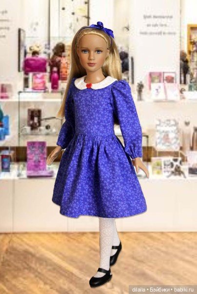 Выкройка PDF в натуральную величину / платье с 2-мя видами рукавов для кукол Марли и Агнес Тоннер 30 (фото 4)