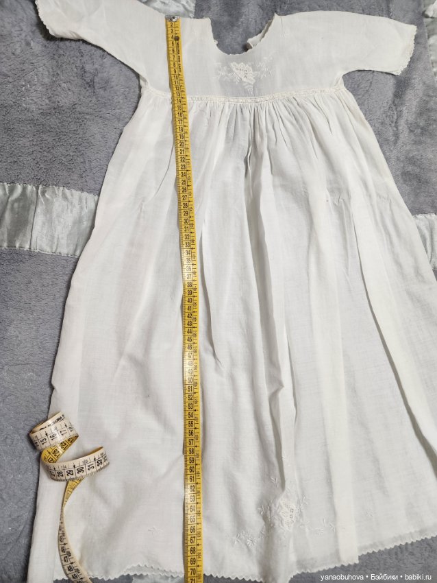 Старинные детские крестильные платья с длинным рукавом №2 (фото 5)