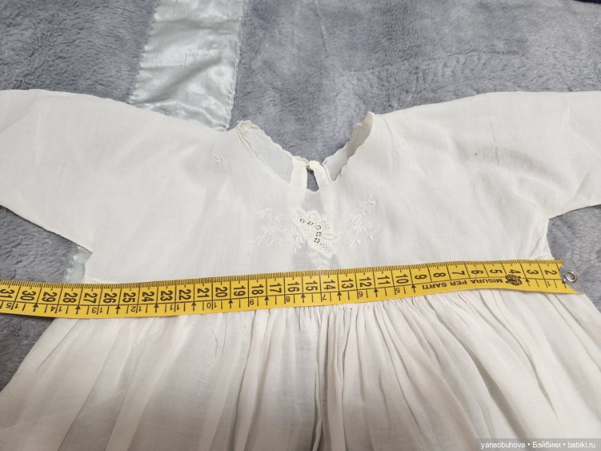 Старинные детские крестильные платья с длинным рукавом №2 (фото 6)