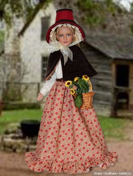 Выкройка PDF в натуральную величину / фермерское платье для кукол Марли и Агнес Тоннер 30 см (фото 2)