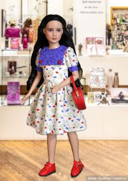 Выкройка PDF в натуральную величину / платье с 2-мя видами рукавов для кукол Марли и Агнес Тоннер 30 (фото 3)