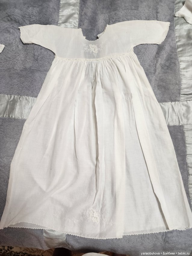Старинные детские крестильные платья с длинным рукавом №2