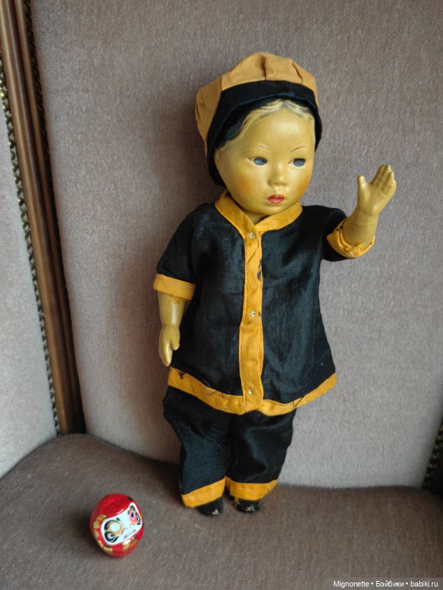 Антикварная кукла китаянка Удача Hoo Choy (фото 3)