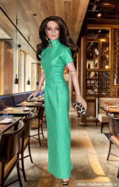 Выкройка PDF в натуральную величину / платье-ципао, топ-ципао и брюки для кукол Тоннер 40 см (фото 3)