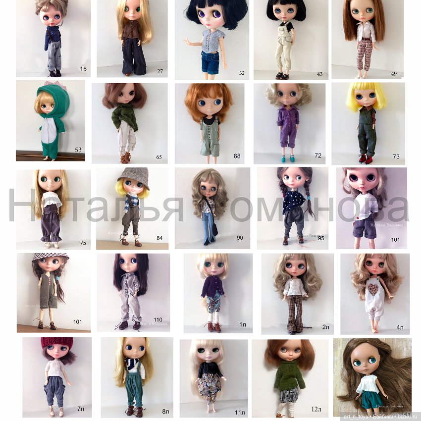 Выкройки для кукол 1/6 — Обучающие материалы и мастер