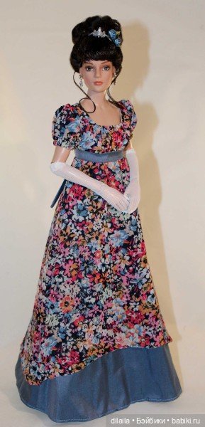 Выкройка PDF в натуральную величину / платье эпохи Регентства и длинные перчатки для куклы 40 см (фото 4)