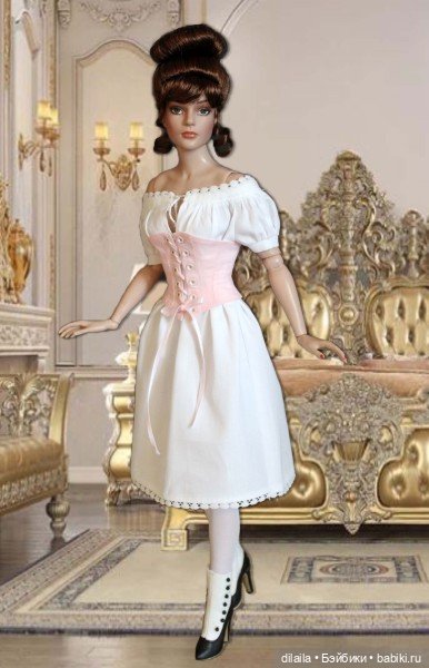 Выкройка PDF в натуральную величину / панталоны, сорочка, корсет, кринолин для куклы 40 см (фото 5)