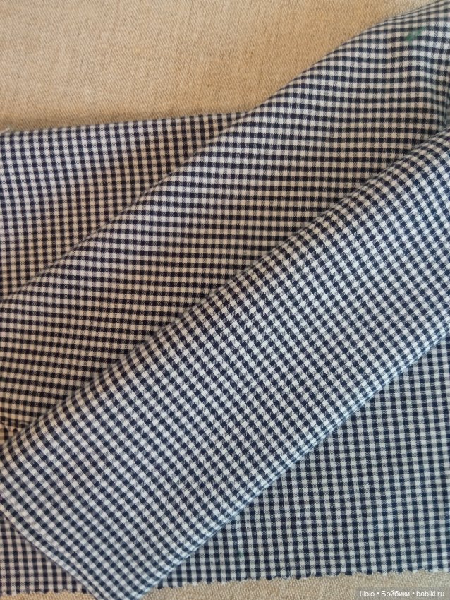 Лот сорочечной ткани для кукольного рукоделия