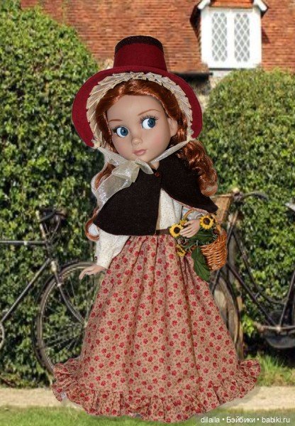 Выкройка PDF в натуральную величину / платье, накидка, чепчик для куклы Патиенс Тоннер (фото 2)