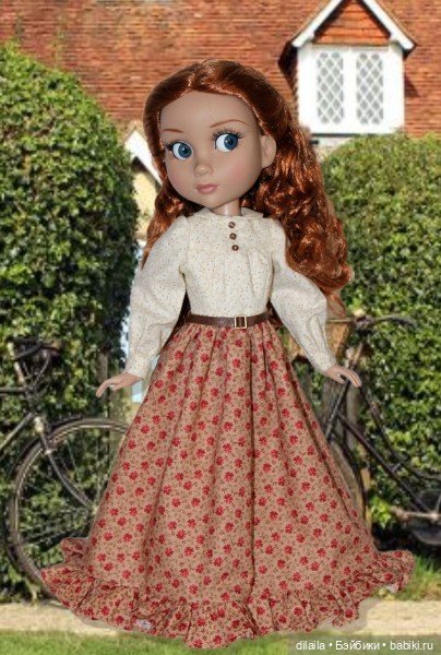 Выкройка PDF в натуральную величину / платье, накидка, чепчик для куклы Патиенс Тоннер (фото 4)