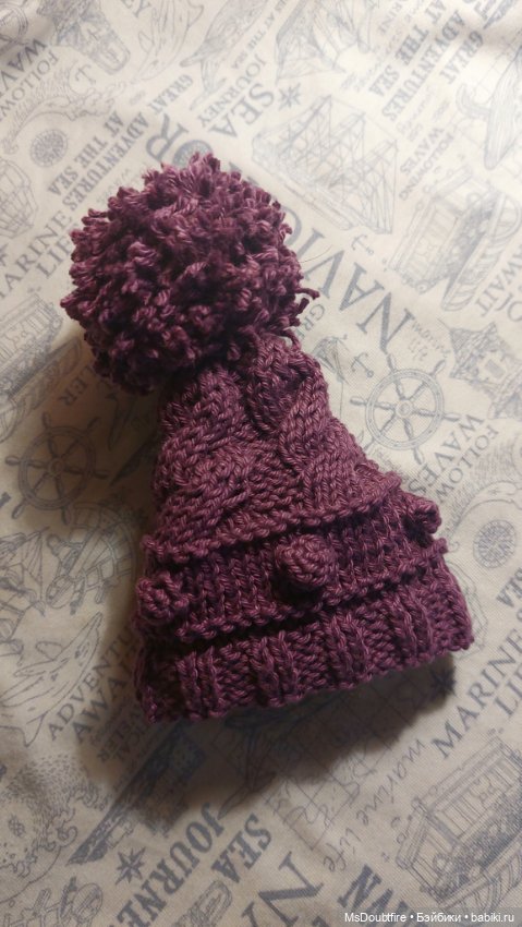 Шапка с бумбошкой — Одежда для BJD (фото 2)