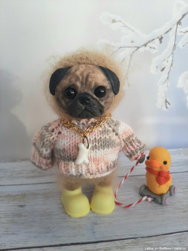 Лисенок,ёжик и мопс — Авторские игрушки (фото 8)