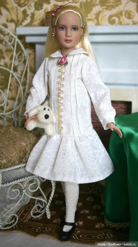 Выкройка PDF в натуральную величину / платье и колготки для кукол Марли, Агнес, Дороти Тоннер 30 см (фото 2)