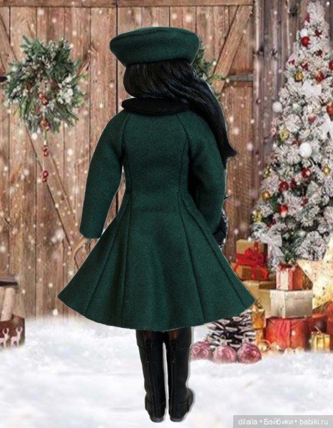 Выкройка PDF в натуральную величину / платье-пальто, берет, муфта для кукол Марли и Агнес Тоннер 30 (фото 4)