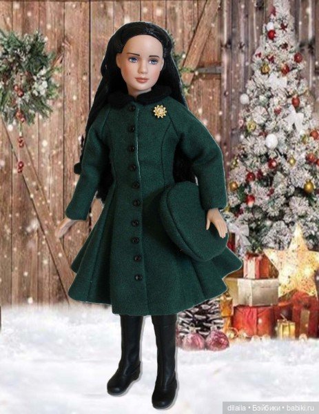 Выкройка PDF в натуральную величину / платье-пальто, берет, муфта для кукол Марли и Агнес Тоннер 30 (фото 3)
